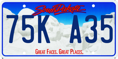 SD license plate 75KA35