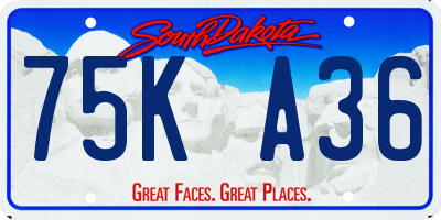 SD license plate 75KA36