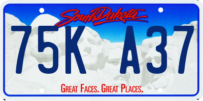 SD license plate 75KA37