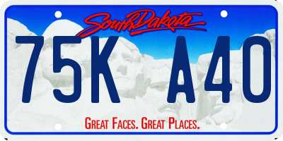 SD license plate 75KA40