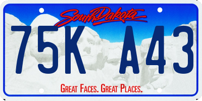 SD license plate 75KA43
