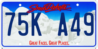 SD license plate 75KA49