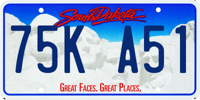 SD license plate 75KA51