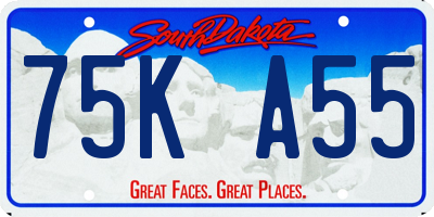 SD license plate 75KA55