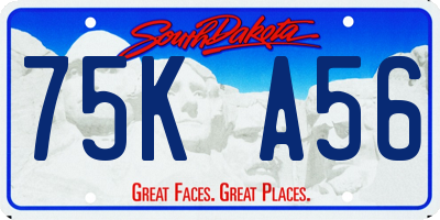SD license plate 75KA56