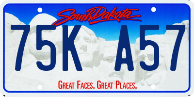 SD license plate 75KA57
