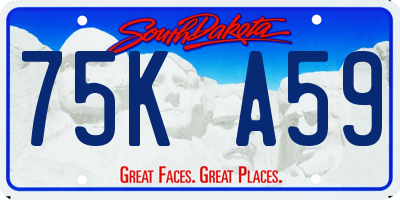 SD license plate 75KA59