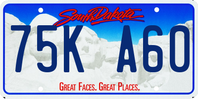SD license plate 75KA60