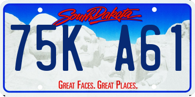 SD license plate 75KA61