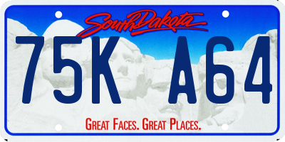 SD license plate 75KA64