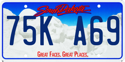 SD license plate 75KA69