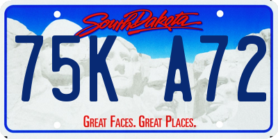 SD license plate 75KA72