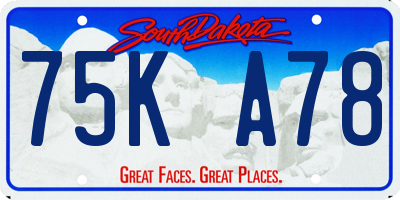 SD license plate 75KA78