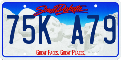 SD license plate 75KA79
