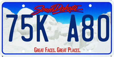 SD license plate 75KA80