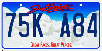 SD license plate 75KA84