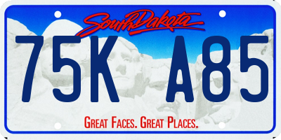 SD license plate 75KA85