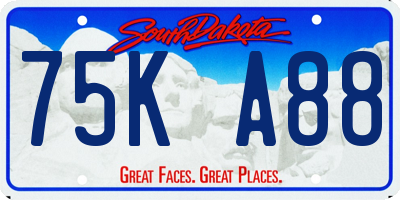 SD license plate 75KA88