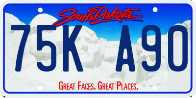 SD license plate 75KA90
