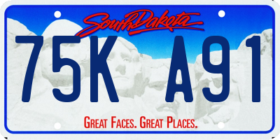 SD license plate 75KA91