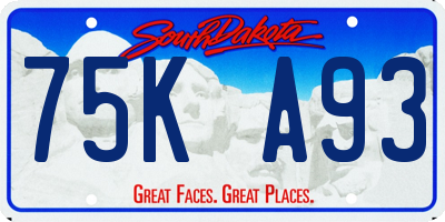 SD license plate 75KA93