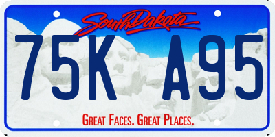 SD license plate 75KA95