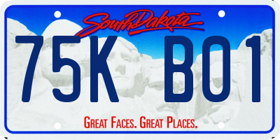 SD license plate 75KB01