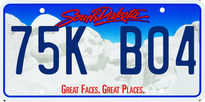 SD license plate 75KB04