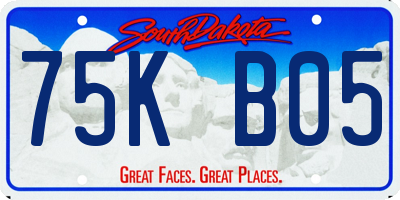 SD license plate 75KB05