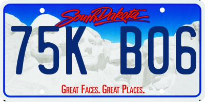 SD license plate 75KB06