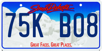 SD license plate 75KB08
