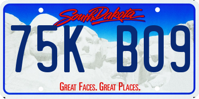 SD license plate 75KB09