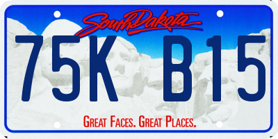 SD license plate 75KB15