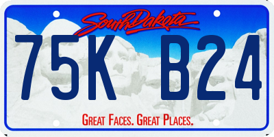SD license plate 75KB24