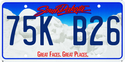 SD license plate 75KB26