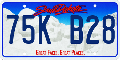 SD license plate 75KB28