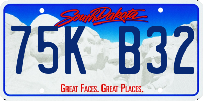 SD license plate 75KB32