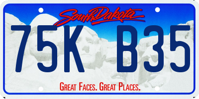 SD license plate 75KB35