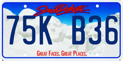 SD license plate 75KB36