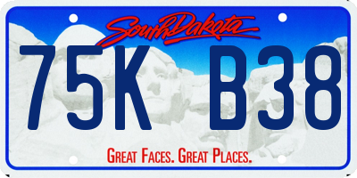 SD license plate 75KB38