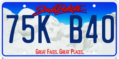 SD license plate 75KB40