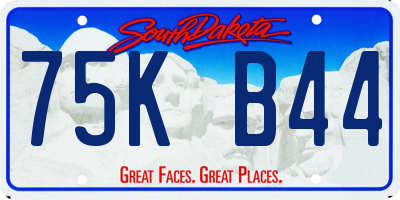 SD license plate 75KB44