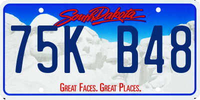 SD license plate 75KB48