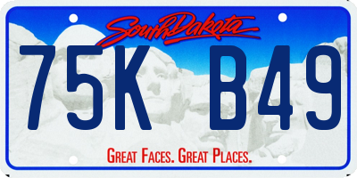 SD license plate 75KB49