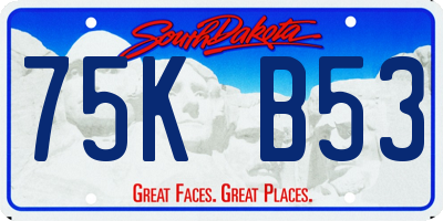SD license plate 75KB53