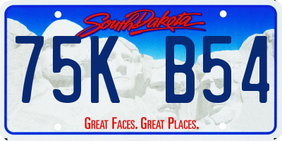SD license plate 75KB54