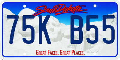 SD license plate 75KB55