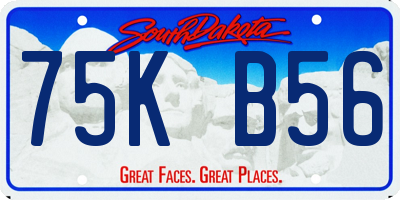 SD license plate 75KB56