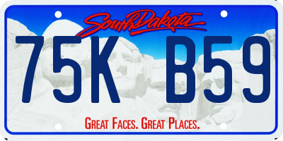 SD license plate 75KB59