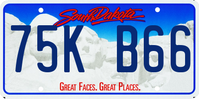 SD license plate 75KB66